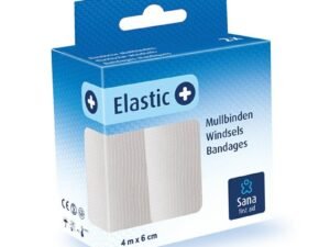 Sana First Aid Elastisch Windsel – 2 stuks (4 m x 6 cm)